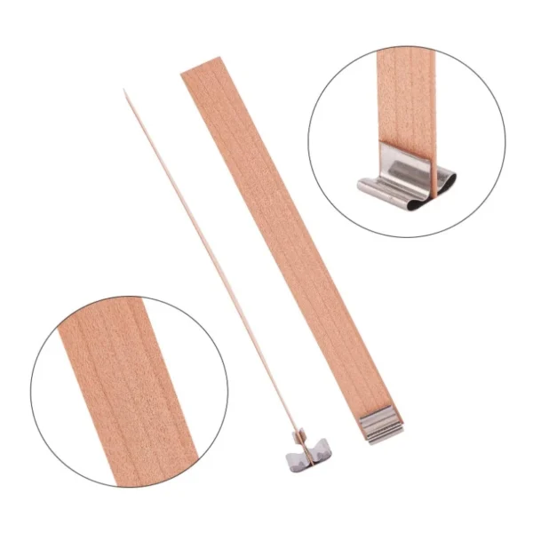 Soap Making Kits: Wooden Candle Wicks with Clip Base - Image 3