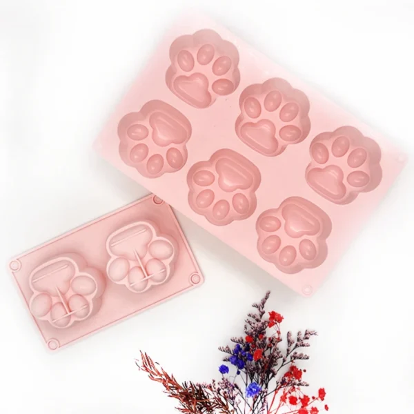 Soap Making Kits: Cat Paw Silicone Mold for DIY - Image 3