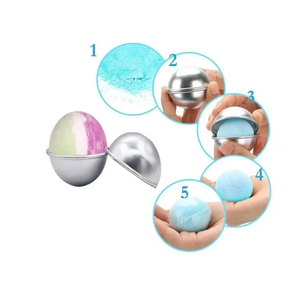 Soap Making Kits: 6Pcs DIY Sphere Ball Molds - Image 4