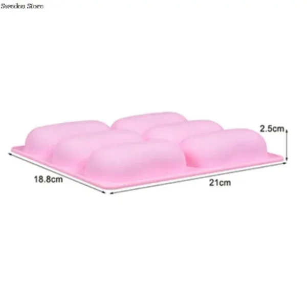 Soap Making Kits: 6-Cavity Silicone Mold for DIY Soaps - Image 5