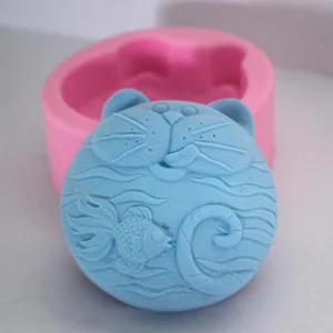 Soap Making Kits - Goldfish Cartoon Cat Silicone Mold