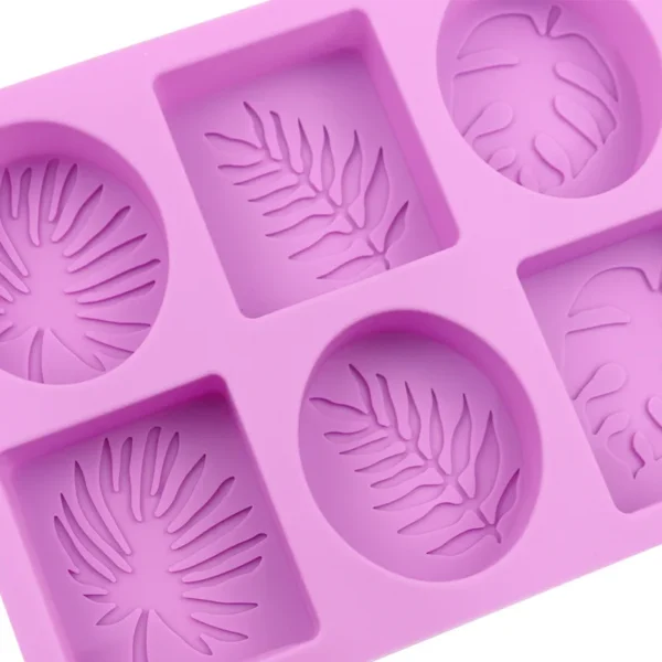 Soap Making Kits: Round & Square Leaf Silicone Mold - Image 5