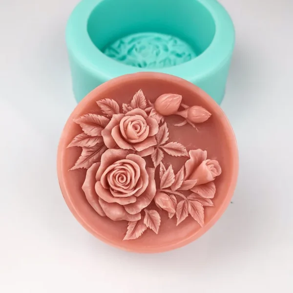 Soap Making Kits - Round Rose Silicone Mold DIY