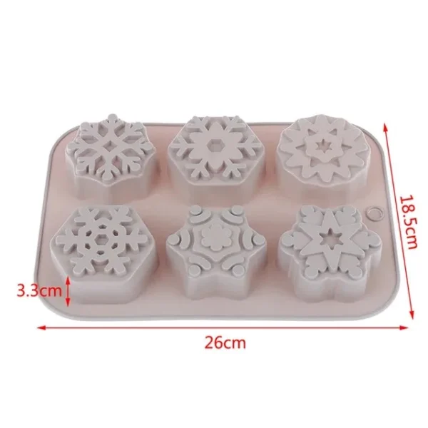 Soap Making Kits - Snowflake Silicone Mold - Image 6