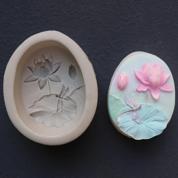 Soap Making Kits Lotus Dragonfly Silicone Mold - Image 2