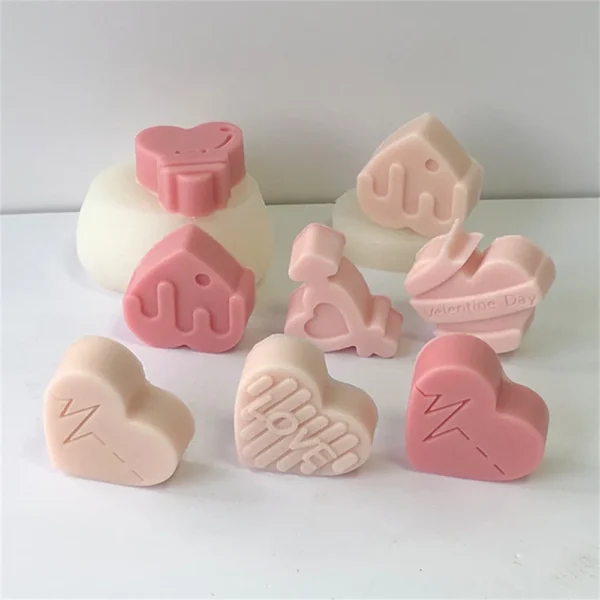 Soap Making Kits - 3D Heart Shape Silicone Mold