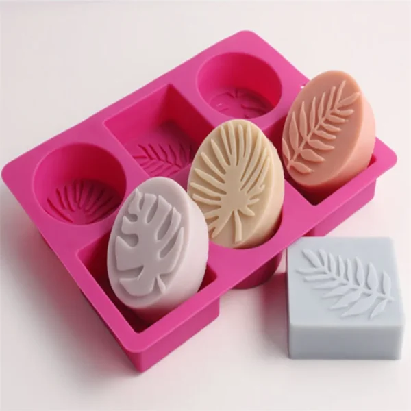 Soap Making Kits: Round & Square Leaf Silicone Mold
