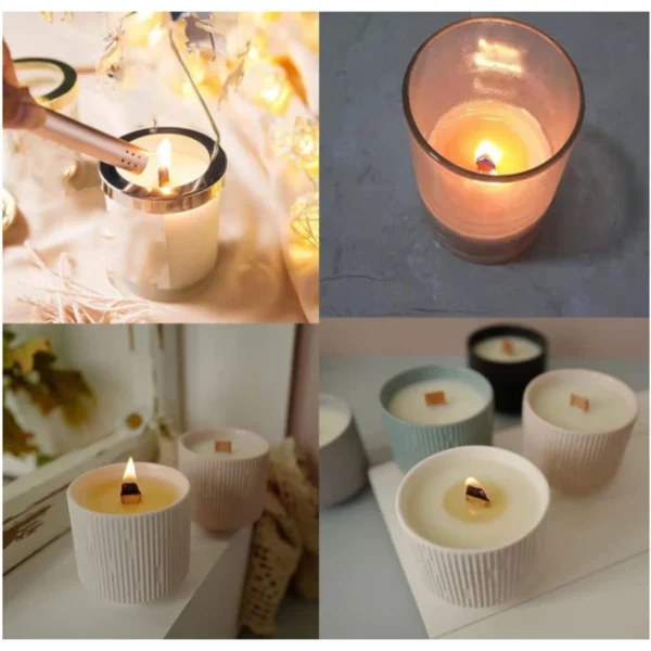 Soap Making Kits: Wooden Candle Wicks with Clip Base - Image 6